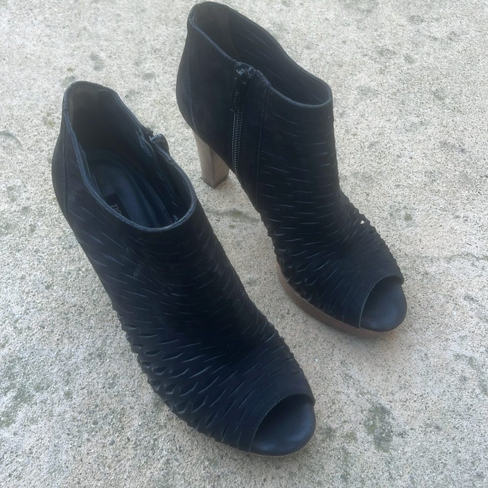 Paul Green Munchen Peep Black Cage Heels Women's Size 8